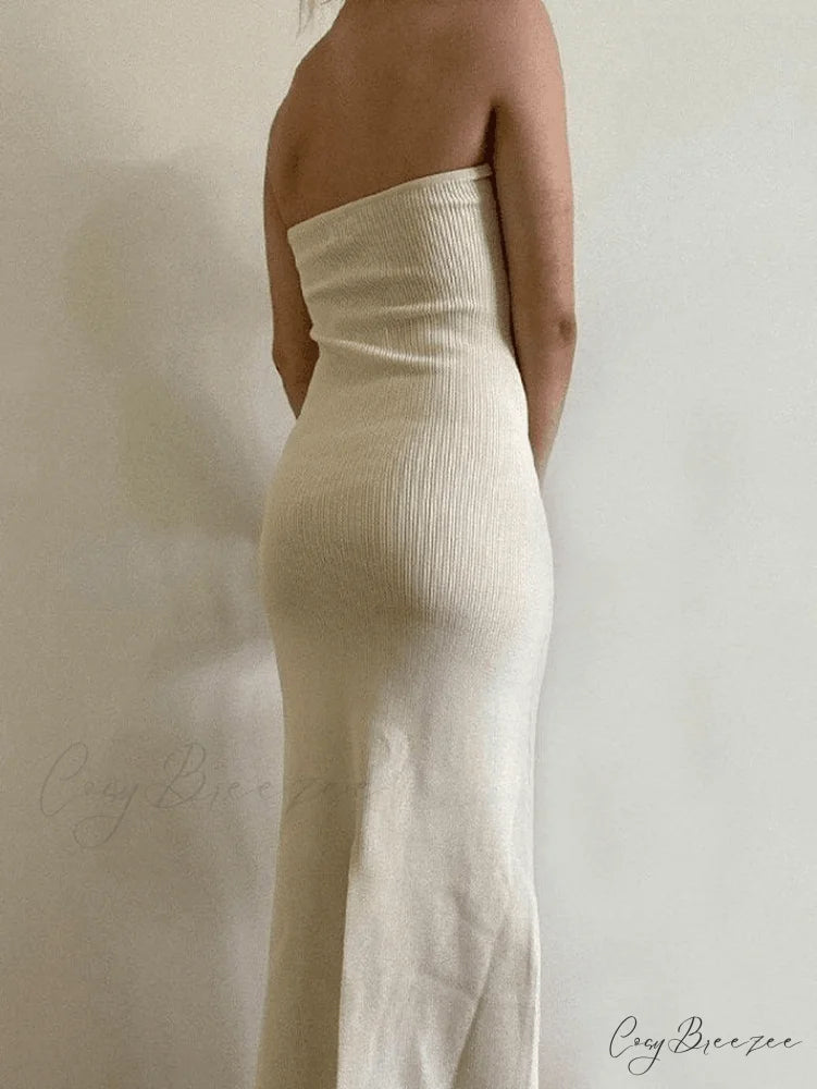 Knitted Turtleneck Graceful Slit Hem Sweater