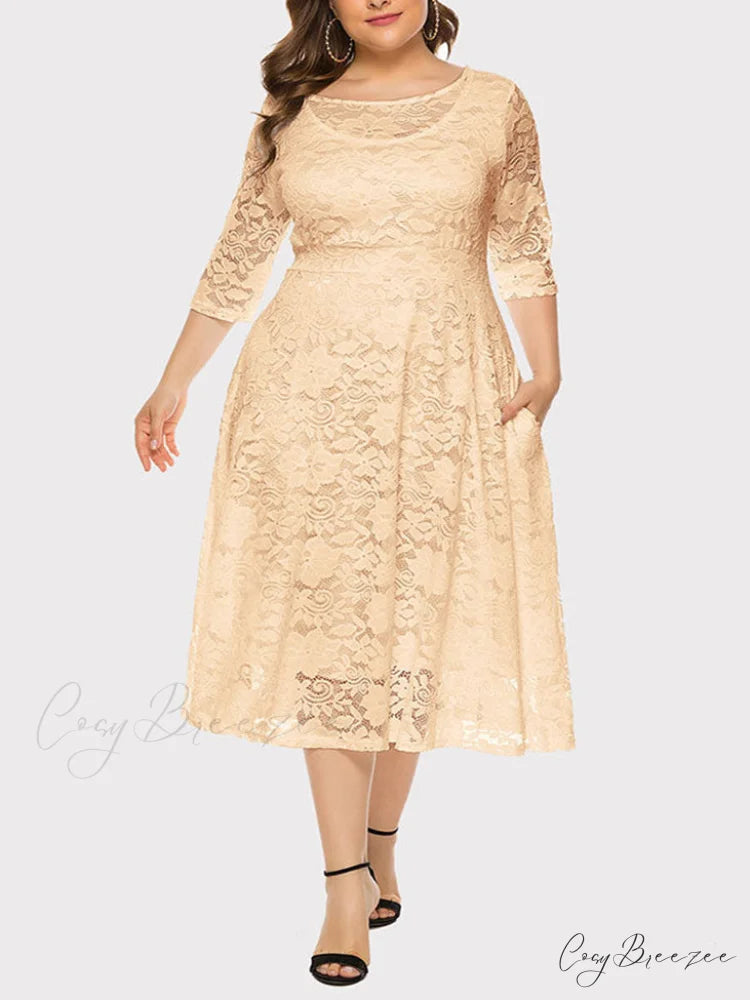 Lace Detail Graceful Bandeau Top Apricot / XL