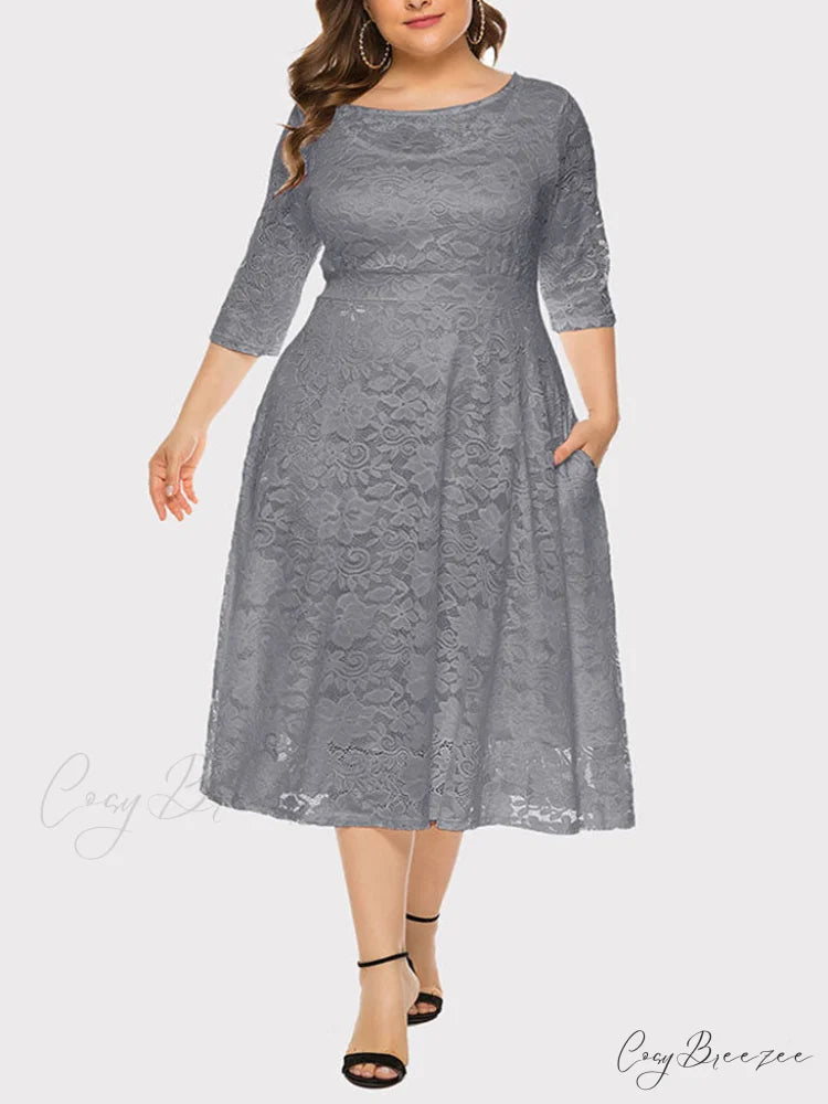 Lace Detail Graceful Bandeau Top Gray / XL