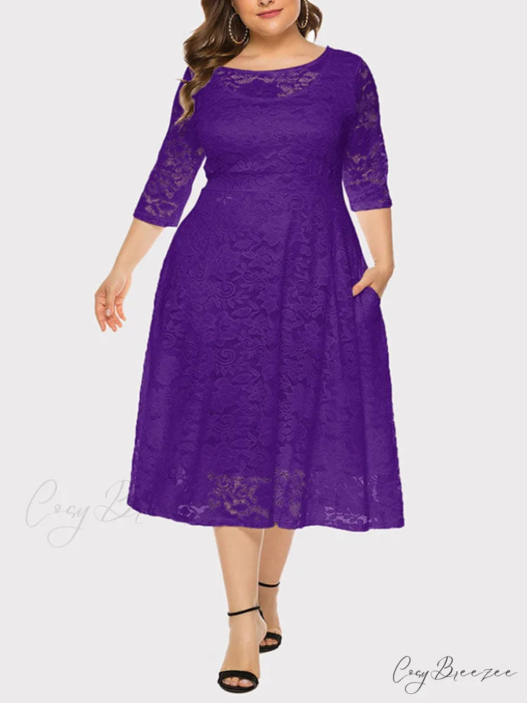 Lace Detail Graceful Bandeau Top Purple / XL