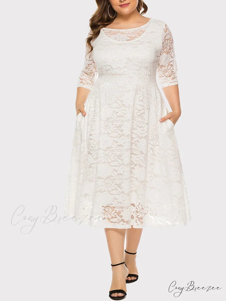 Lace Detail Graceful Bandeau Top White / XL