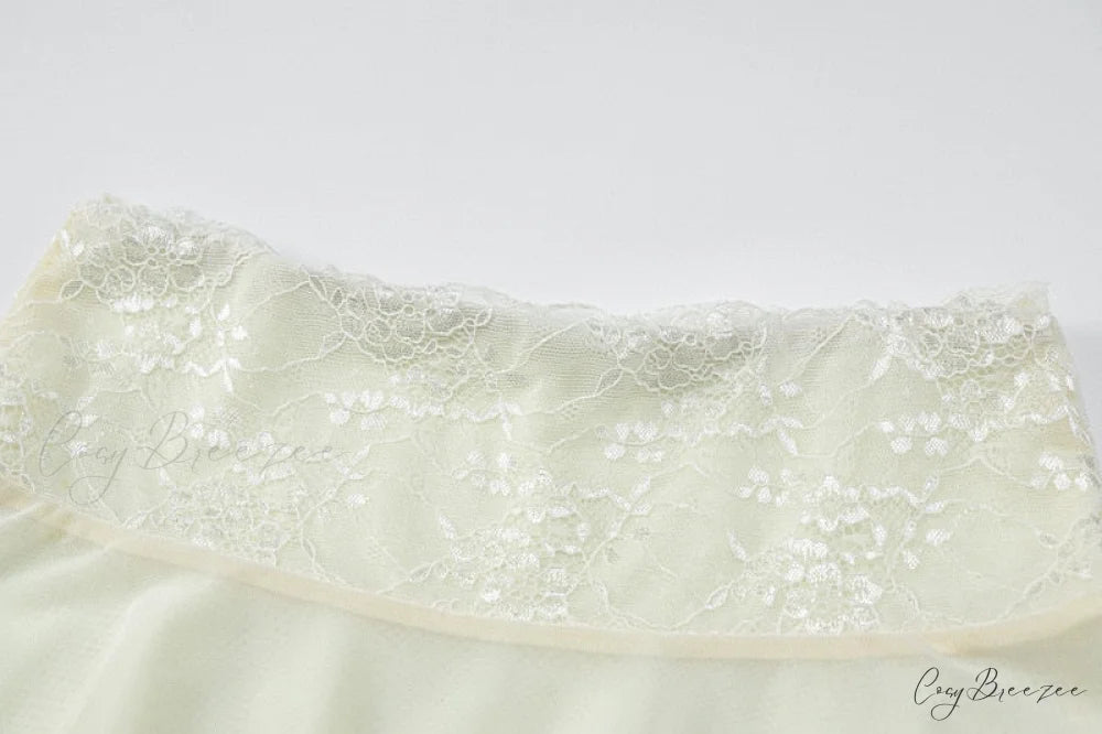Lace Sheer Corset Charming And Mini Skirt Set