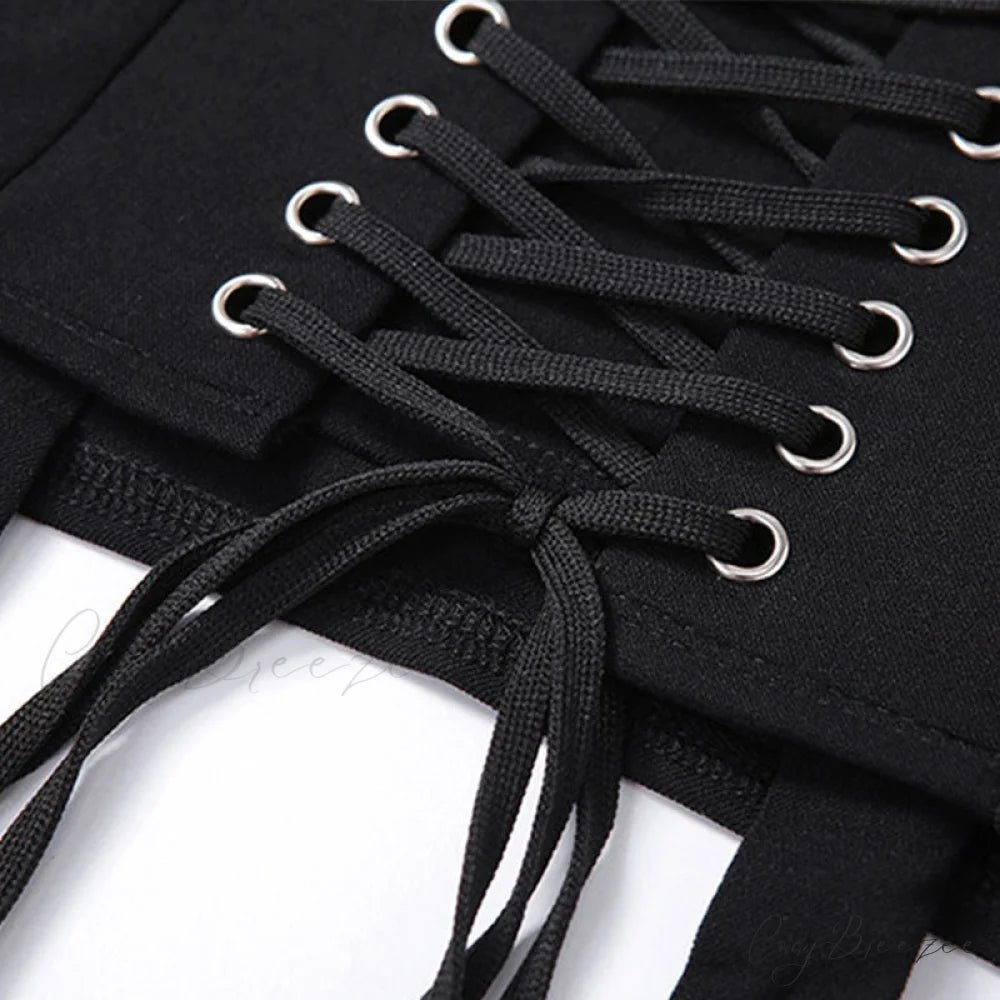 Lace Tie Stylish Up Bodycon Skirt
