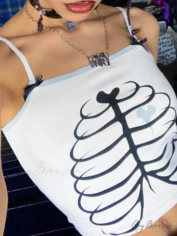 Lace Trim Ruffle Trendy Crop Tank Top