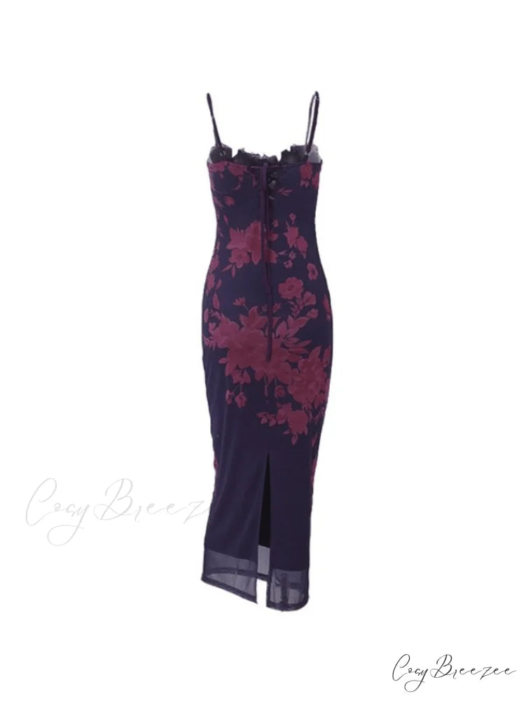 Lace Trim Tie Trendy Strap Crop Cami Top