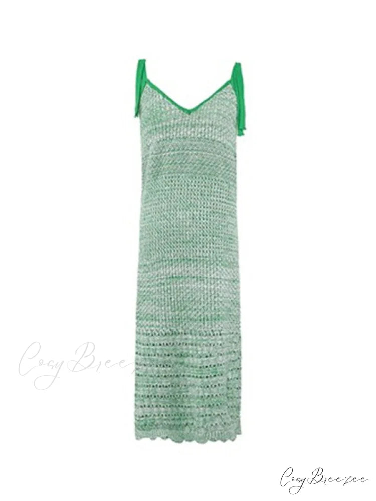 Lace Up Floral Trendy Slip Mini Dress Green / ONE SIZE