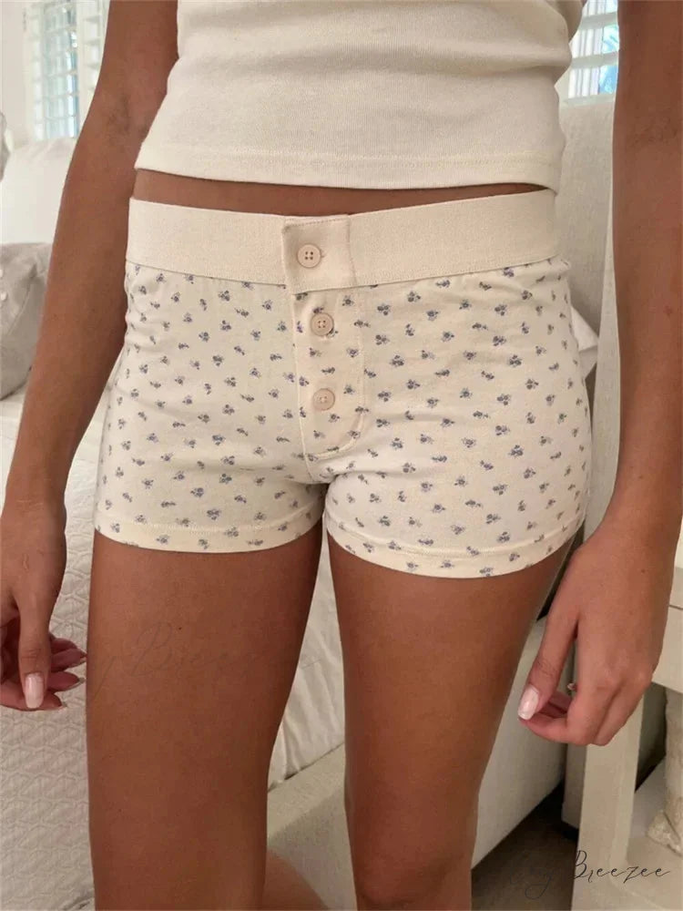 Lacy Bow Spliced Bloomers Short short-250223