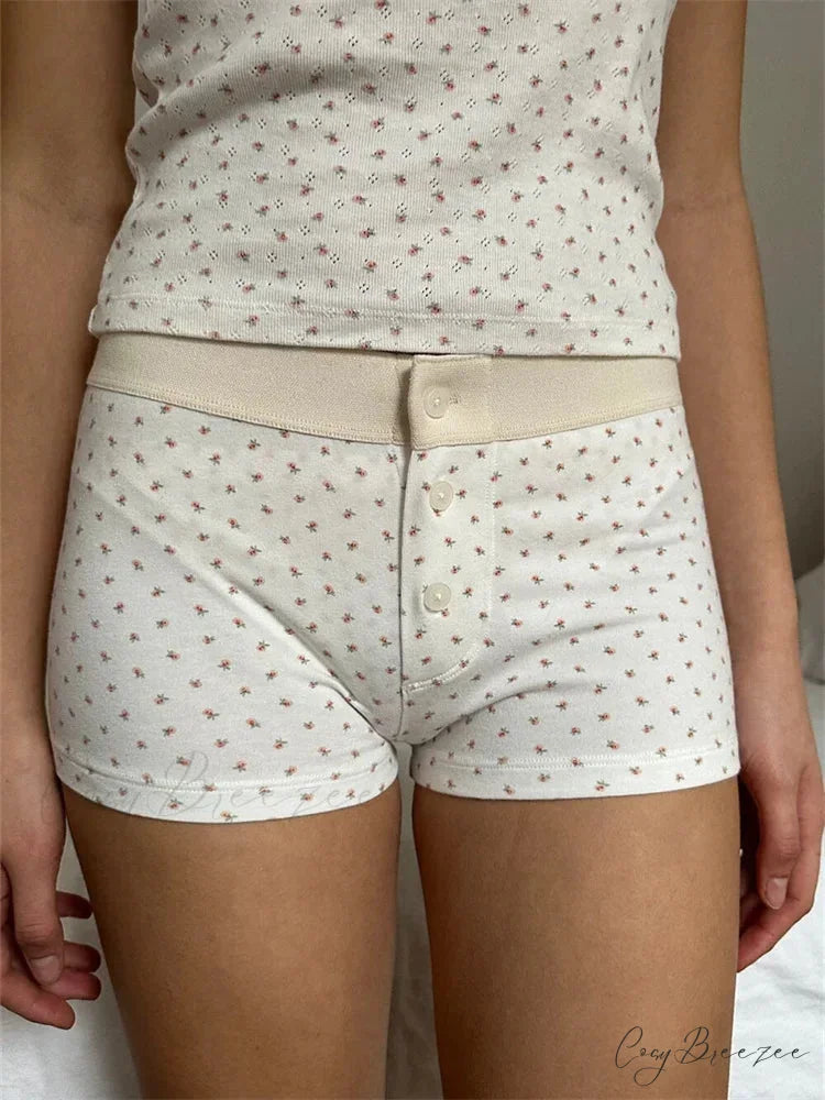Lacy Bow Spliced Bloomers Short short-250223