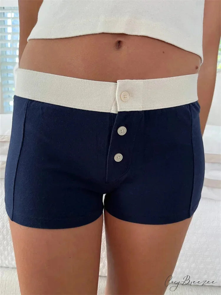 Lacy Bow Spliced Bloomers Short black / S short-250223