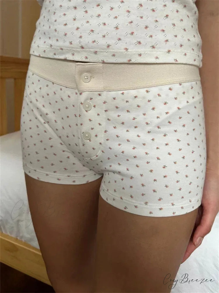 Lacy Bow Spliced Bloomers Short white9 / S short-250223