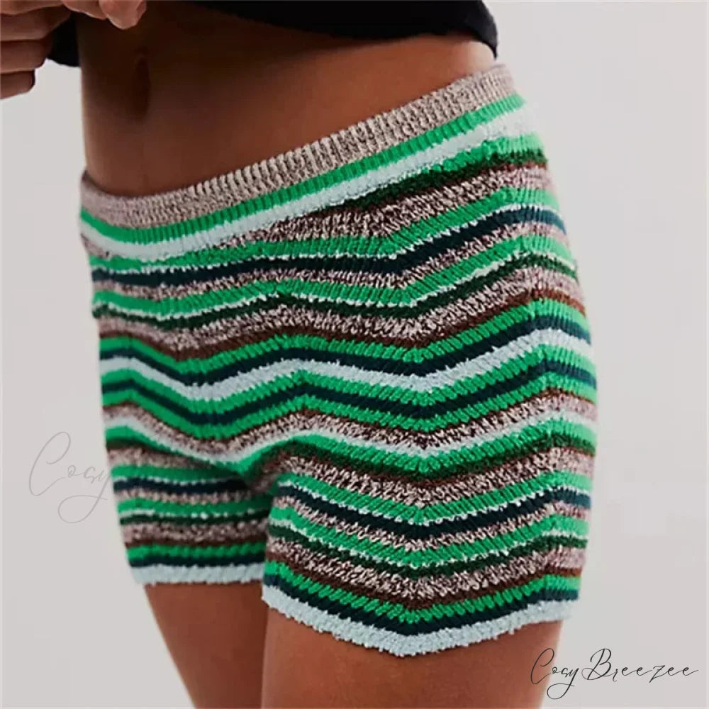 Lacy Tiered Frilled Sculpting Short Green / S short-250223