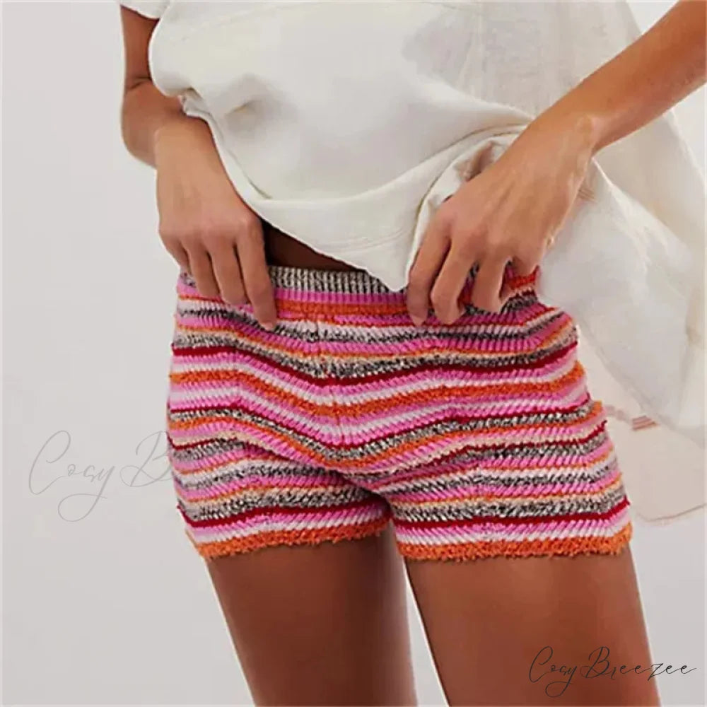 Lacy Tiered Frilled Sculpting Short Pink / S short-250223