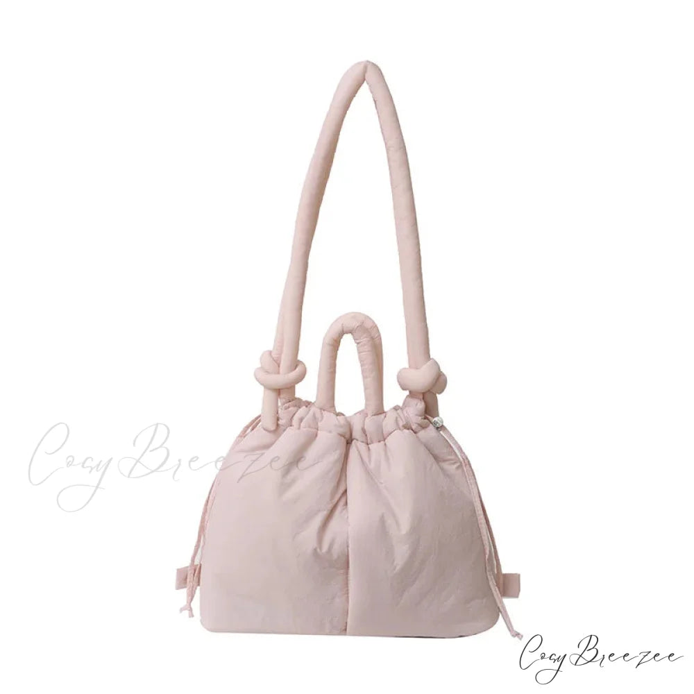 Large Capacity Nylon Puffer Tote Designer Handbag Pink handbag-250126