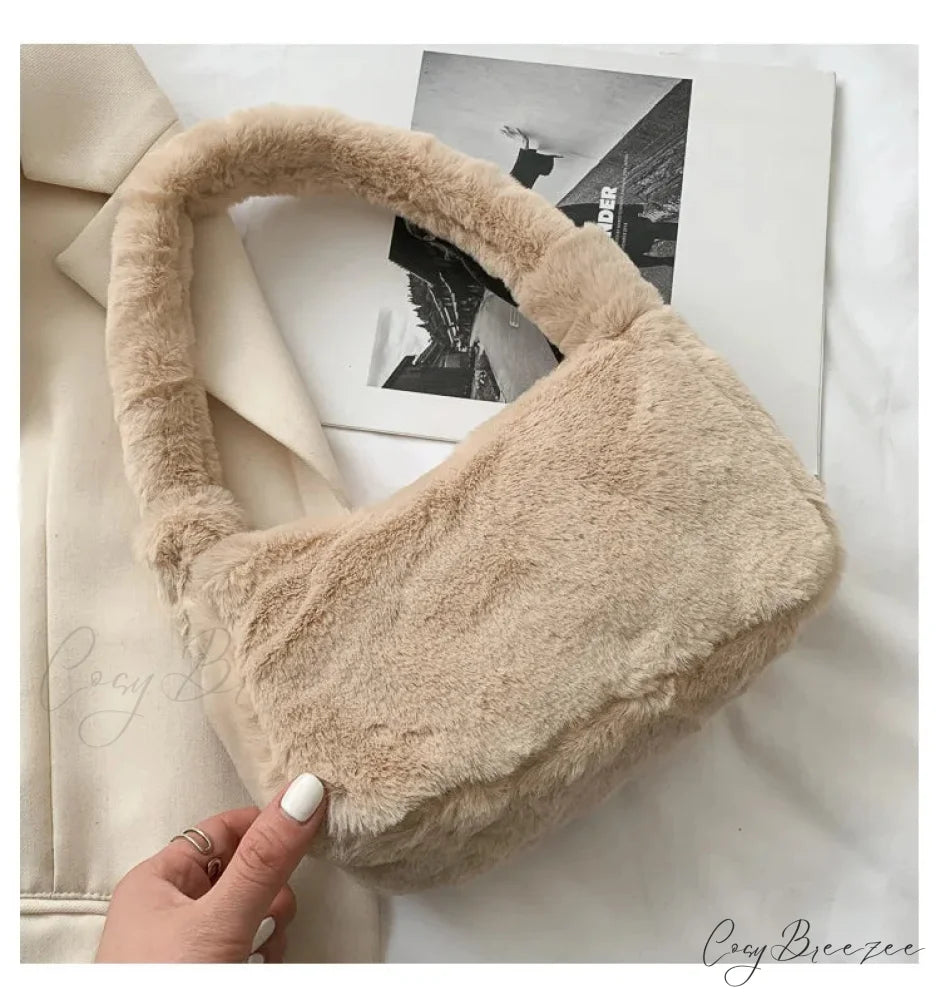 Large Capacity PU Leather Bag Khaki shoulder-250126