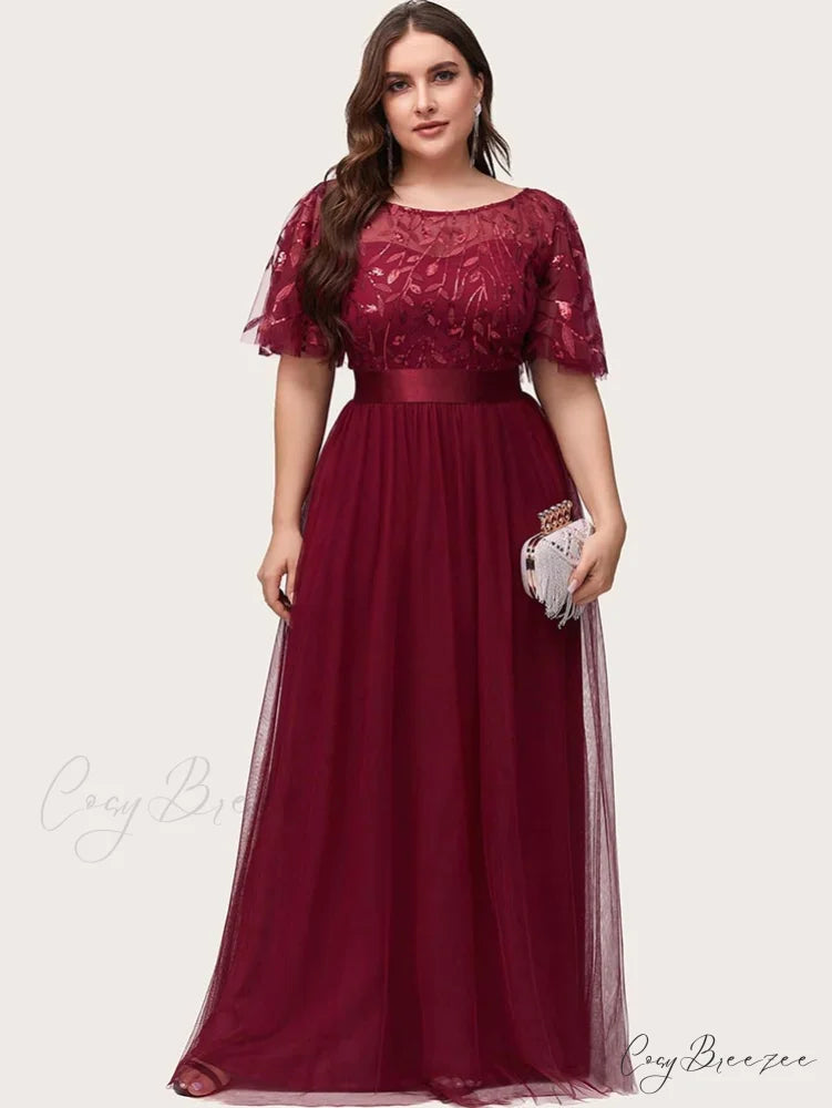 Layered Tassels Graceful Mini Dress Red / L