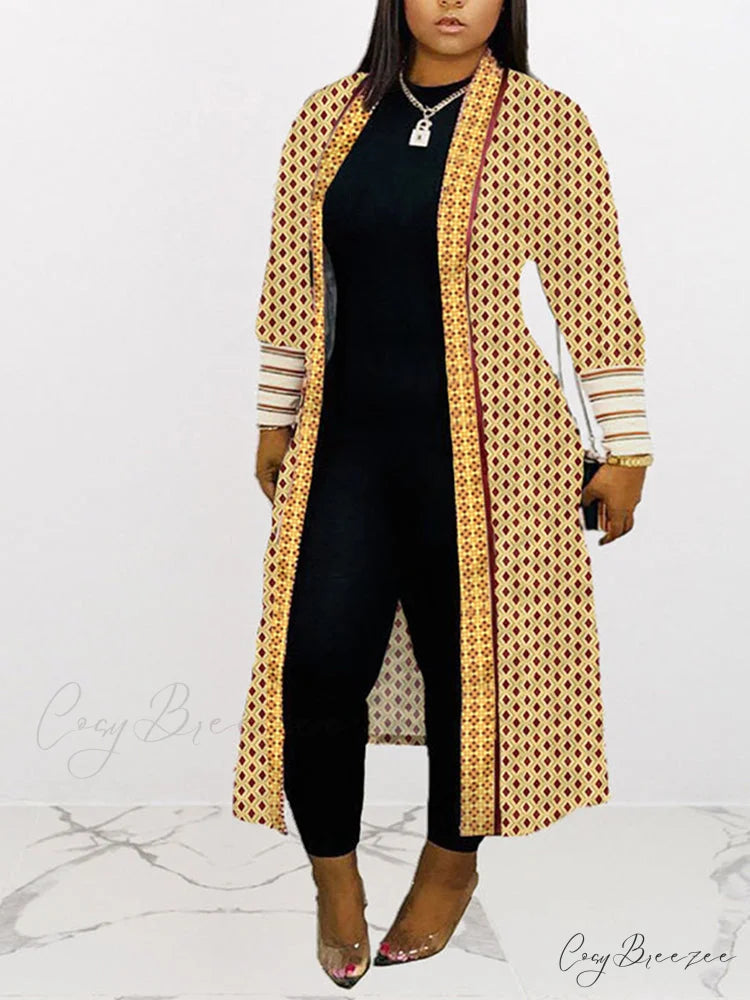 Leopard Print Graceful Bowknot Pleated Dress