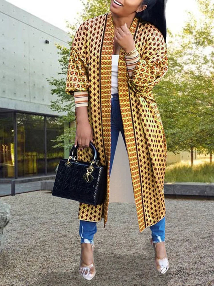 Leopard Print Graceful Bowknot Pleated Dress Yellow / S