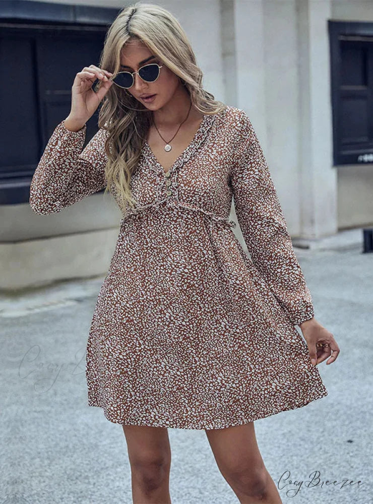 LEOPARD WOODEN EAR DRESS