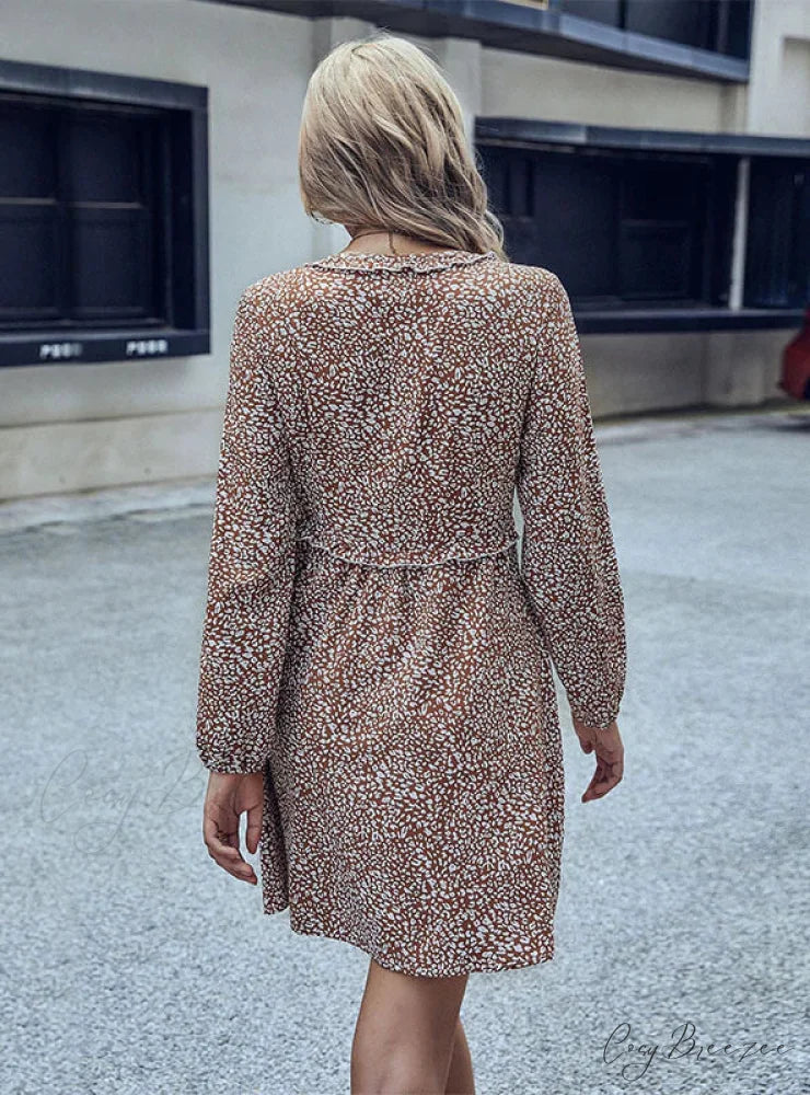 LEOPARD WOODEN EAR DRESS