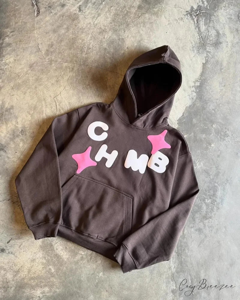 Letter Graphic Oversized Hoodie black 4 / S hoodies-241228