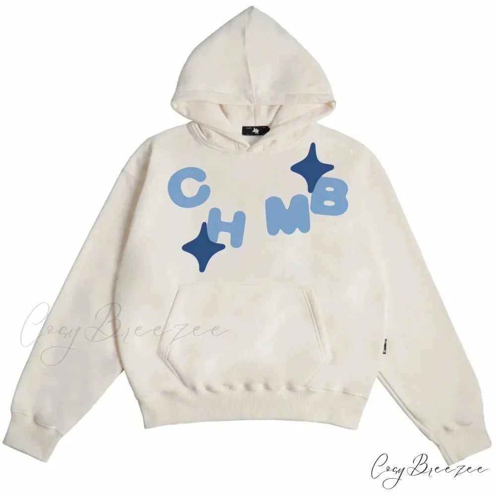 Letter Graphic Oversized Hoodie white 1 / S hoodies-241228