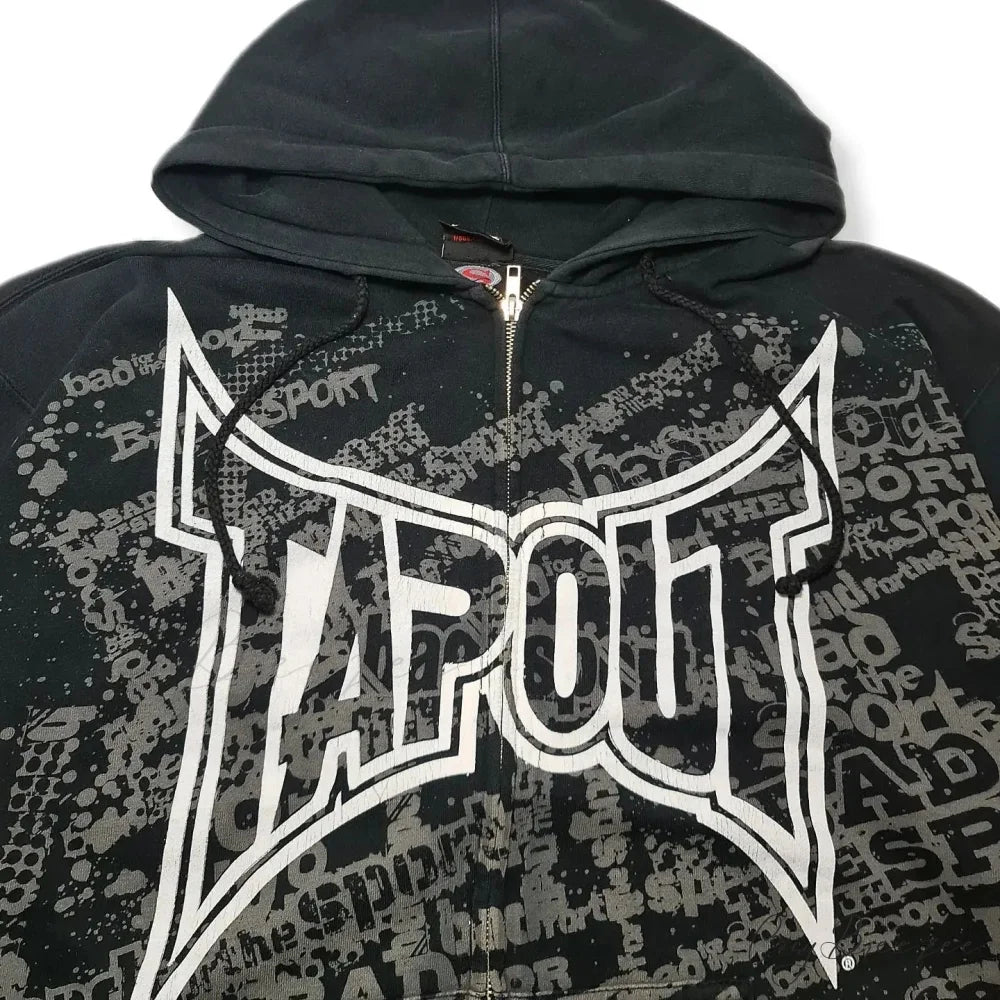 Letter Graphic Zipper Hoodie hoodies-241228