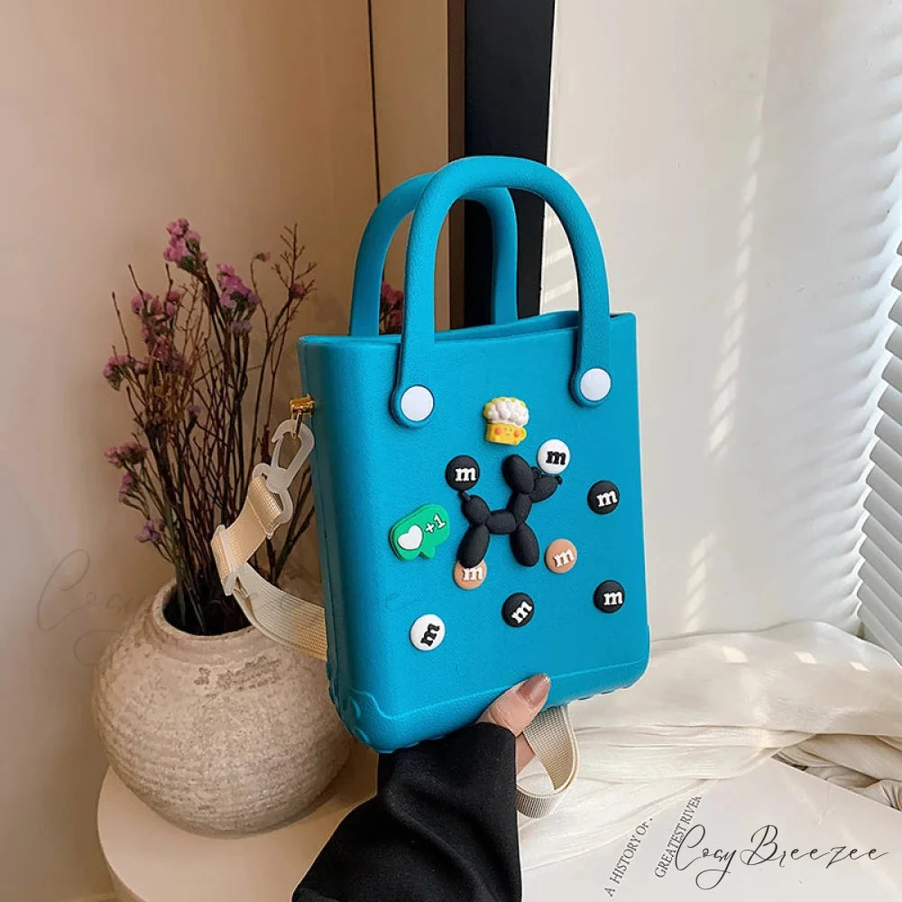 Lightweight Travel Beach Womens Shoulder Handbag blue1 / (20cm handbag-250126