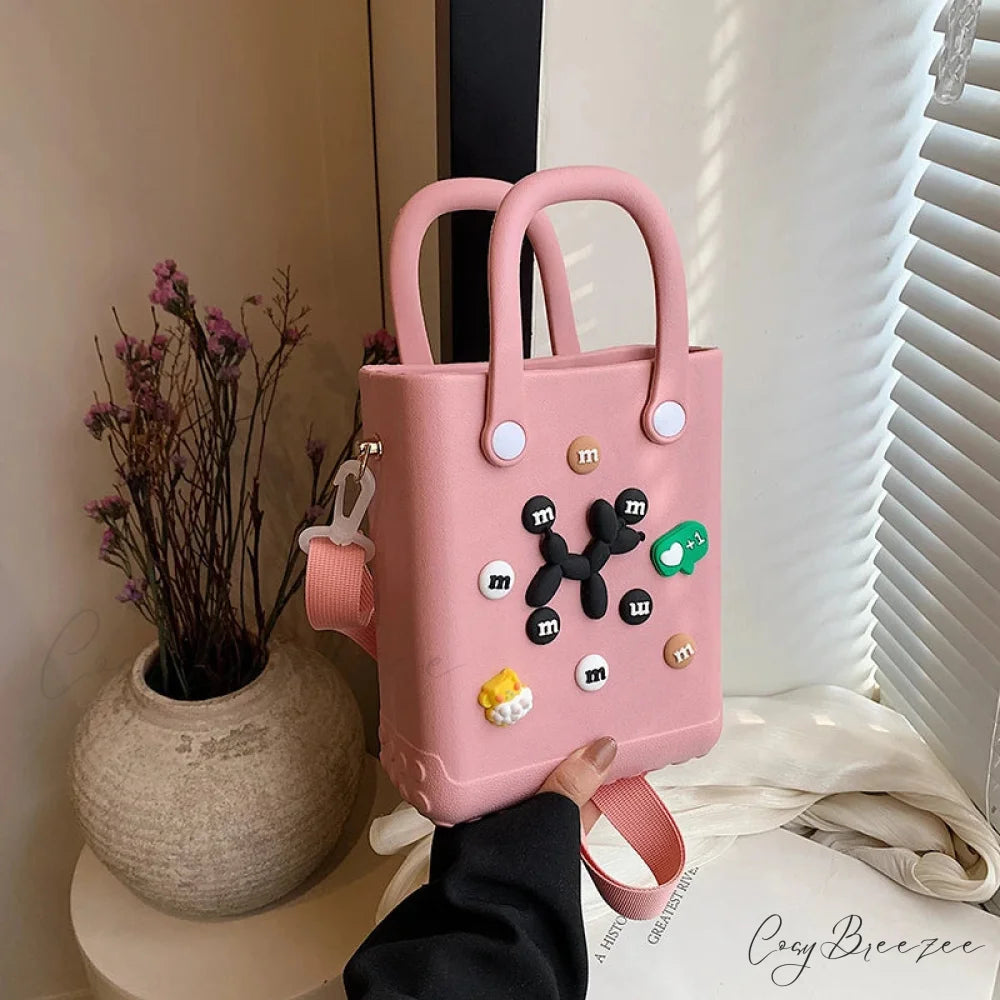 Lightweight Travel Beach Womens Shoulder Handbag pink1 / (20cm handbag-250126