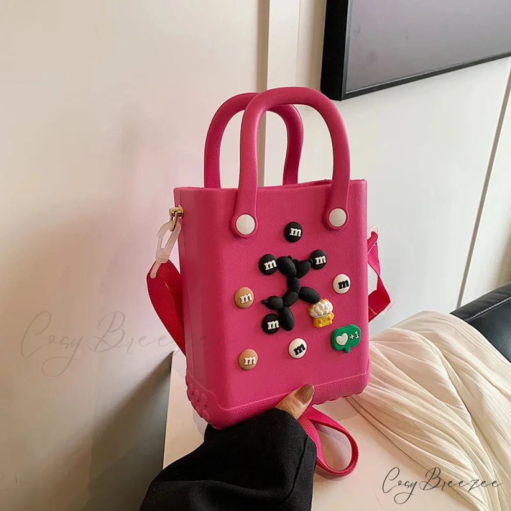 Lightweight Travel Beach Womens Shoulder Handbag rose1 / (20cm handbag-250126