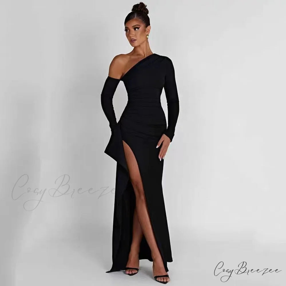 Londyn Formal High Charming Slit Convertible Dress