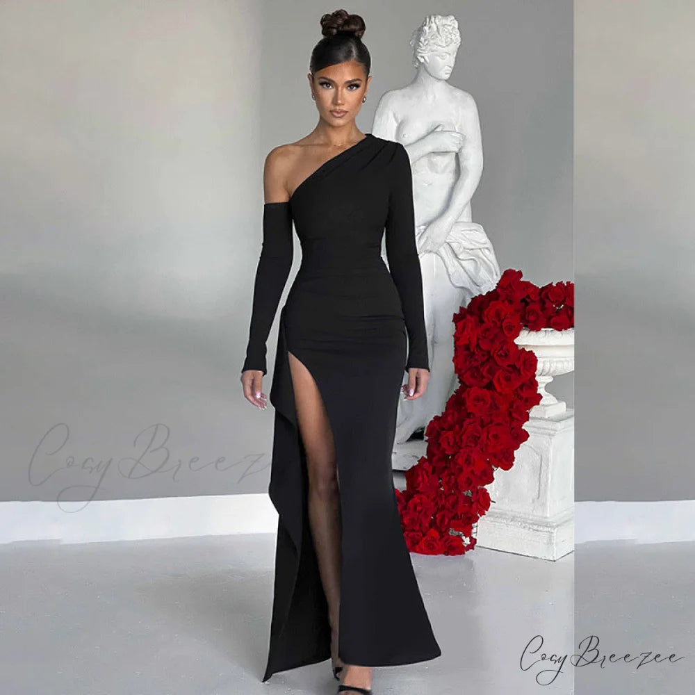 Londyn Formal High Charming Slit Convertible Dress