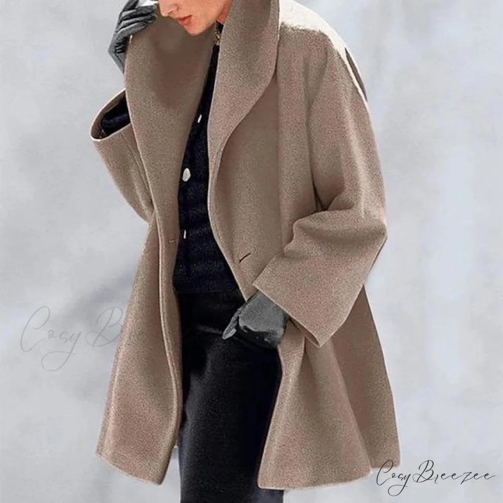 Loose Elegant Coat Brown / S