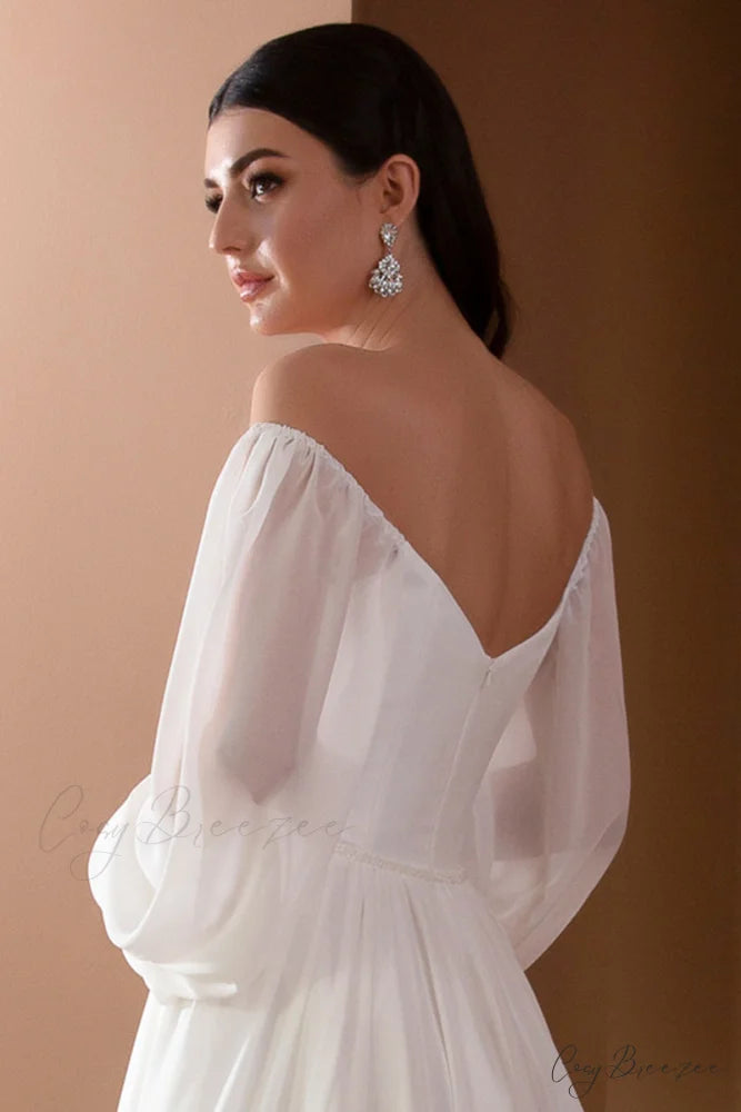 Louise A-Line Graceful Chiffon Wedding Dress