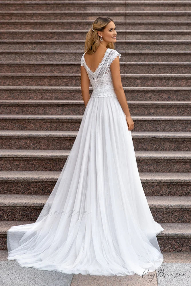 Love Devotion A-line Trendy White Wedding Dress