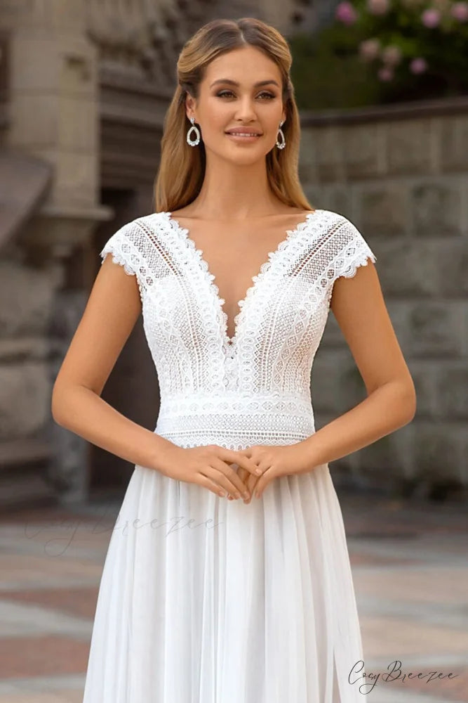 Love Devotion A-line Trendy White Wedding Dress
