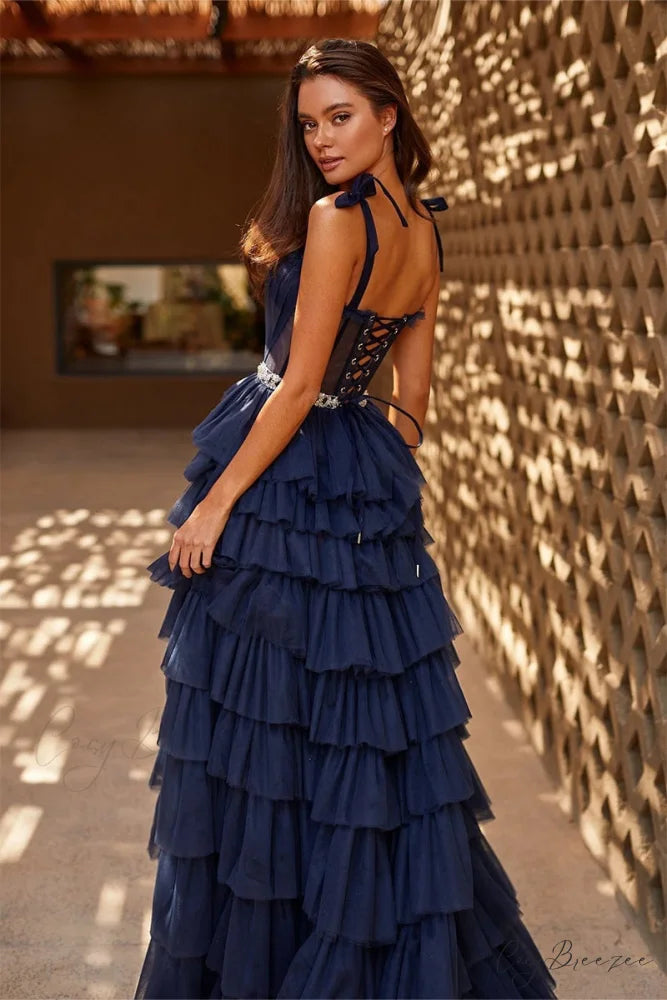 Love Stays True Trendy Frill-Layered Tulle Maxi Dress