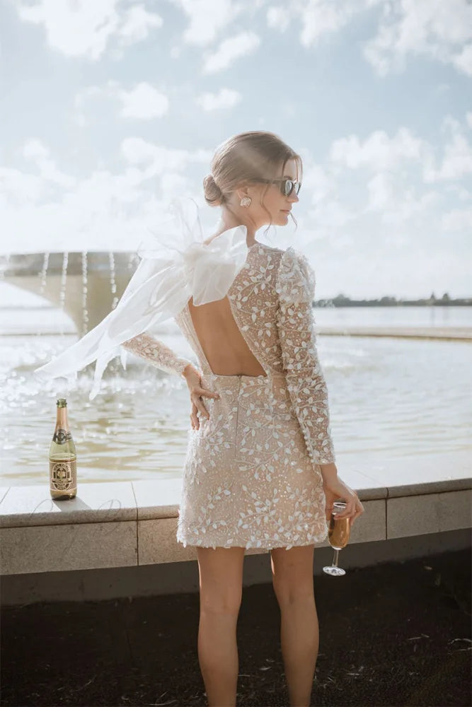 Lovingly Yours Graceful Lace Mini Dress Ivory / 10