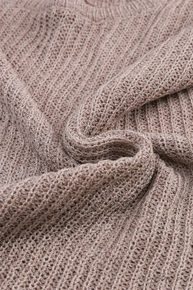 Low Dolman Slouchy High Gray Arm Sweater