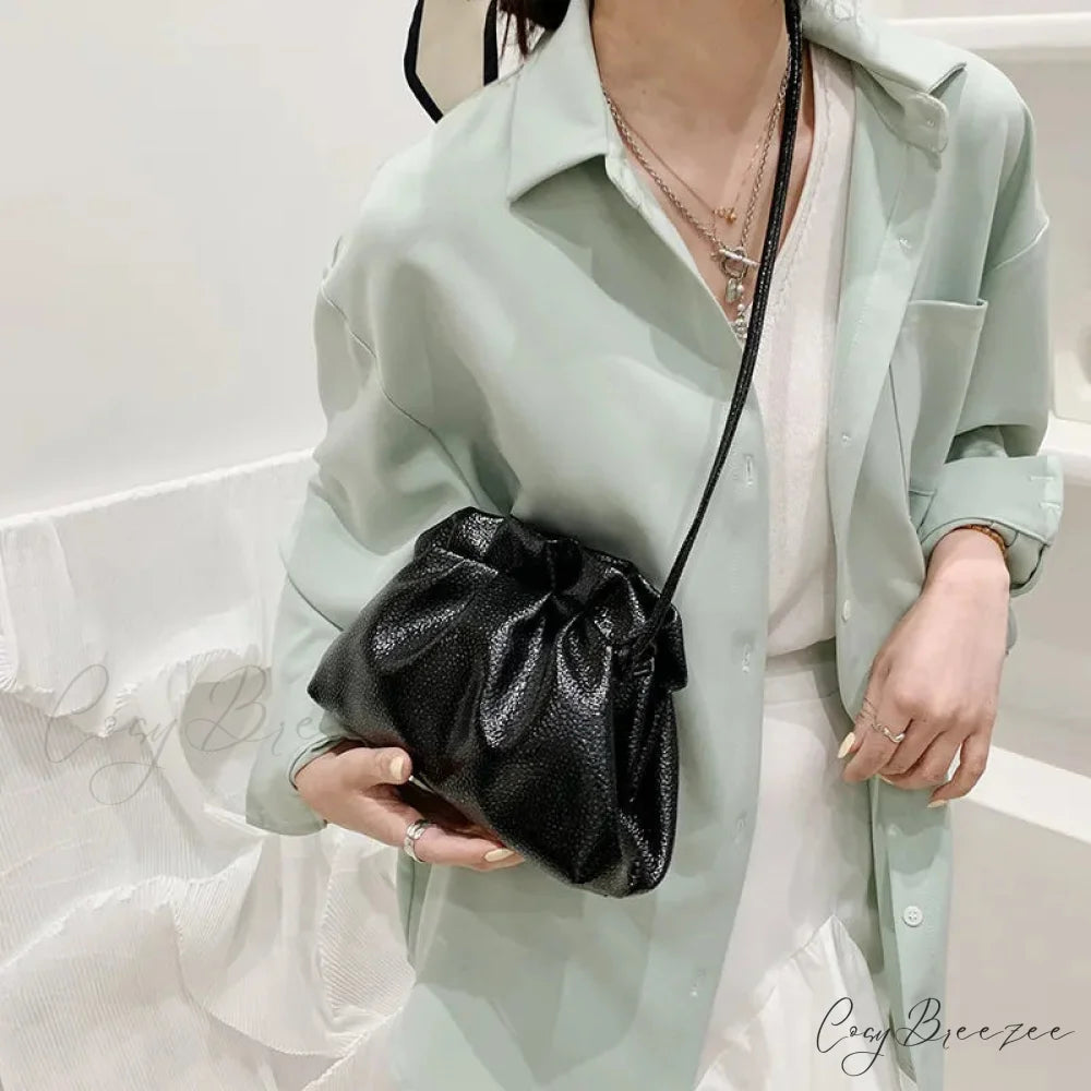 Luxurious Gold Cloud Silver Crossbody Clutch Handbag handbag-250126