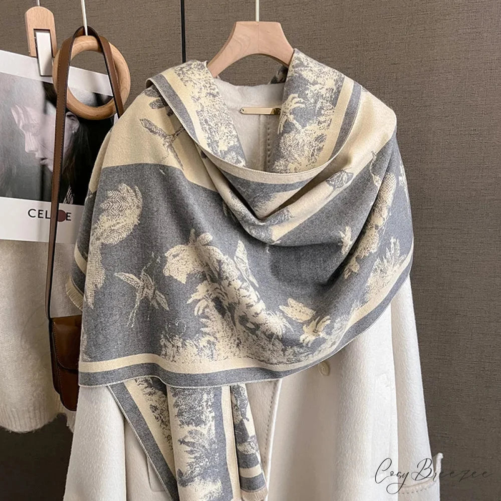 Luxurious Winter Cashmere Pashmina Scarf green scarf-241228