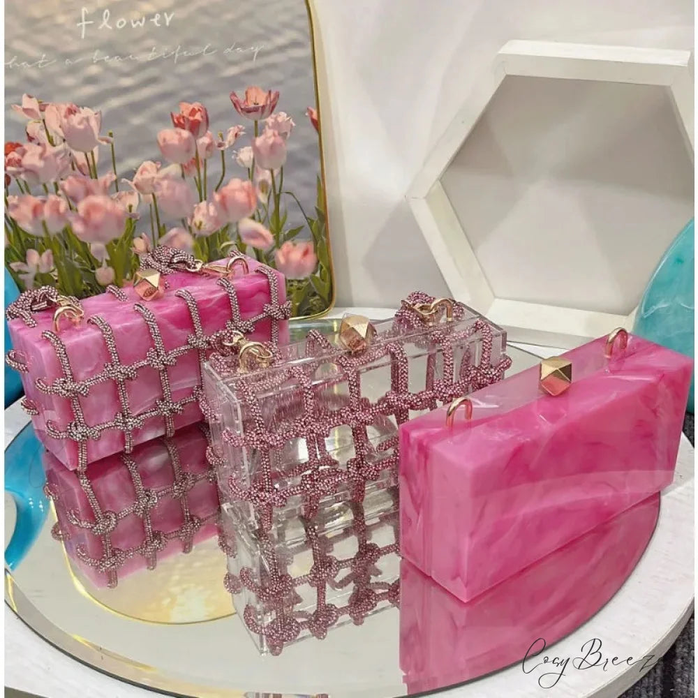Luxury Acrylic Diamonds Evening Clutch clutchbag-250126