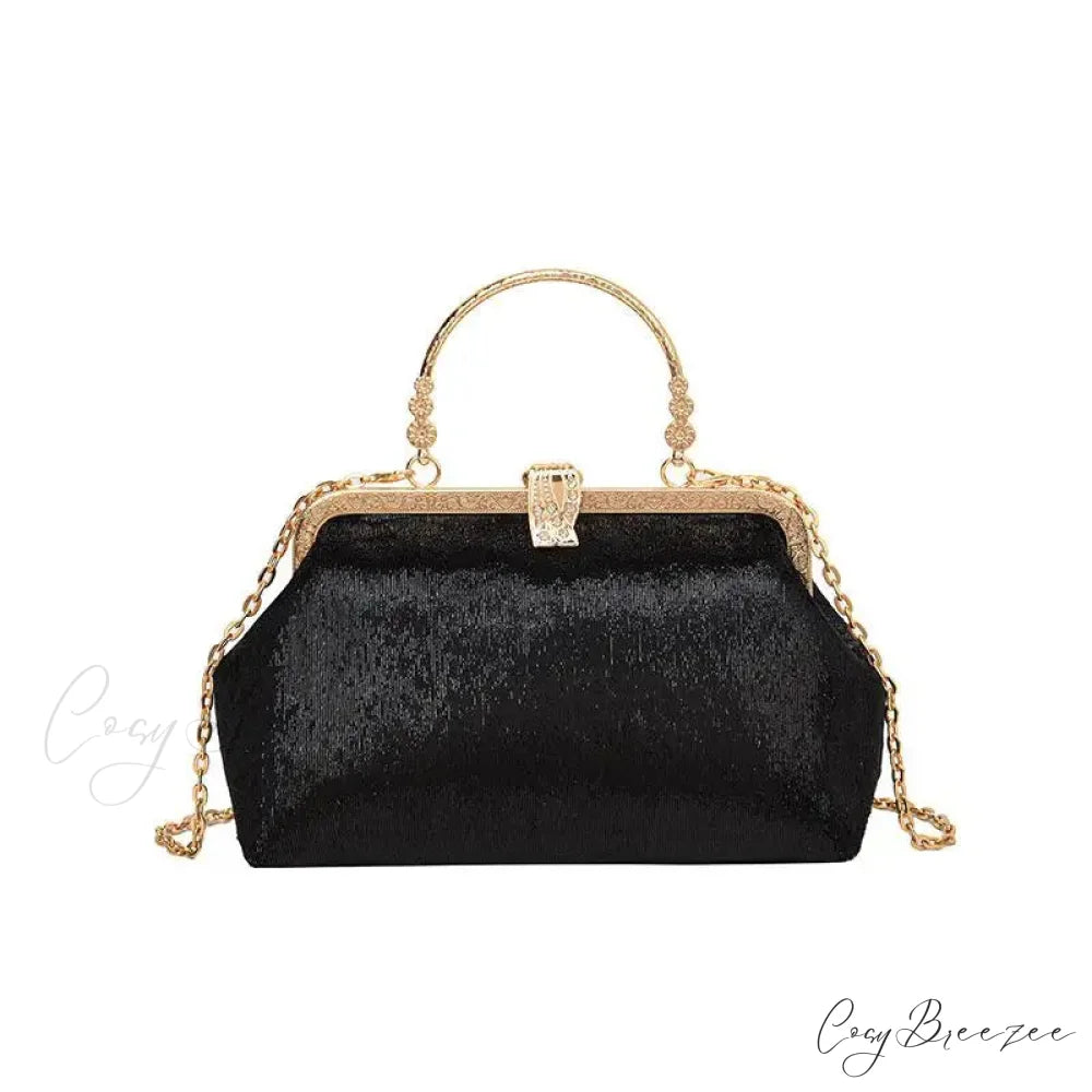 Luxury Banquet Wedding Clutch Black clutchbag-250126