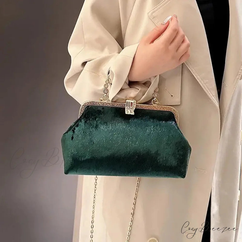 Luxury Banquet Wedding Clutch Green clutchbag-250126