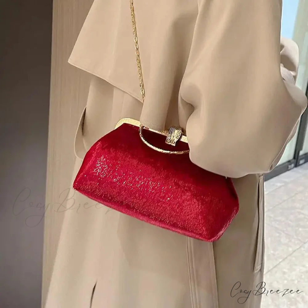 Luxury Banquet Wedding Clutch Red clutchbag-250126