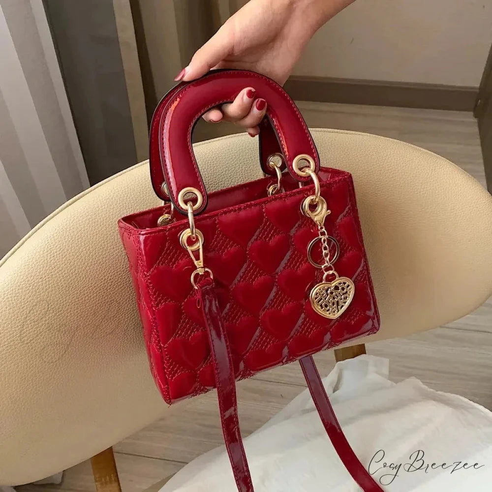 Luxury Quilted Square Handle Crossbody Handbag handbag-250126