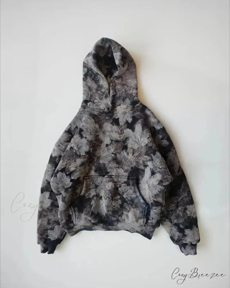 Maple Leaf Graphic Pullover Hoodie hoodies-241228