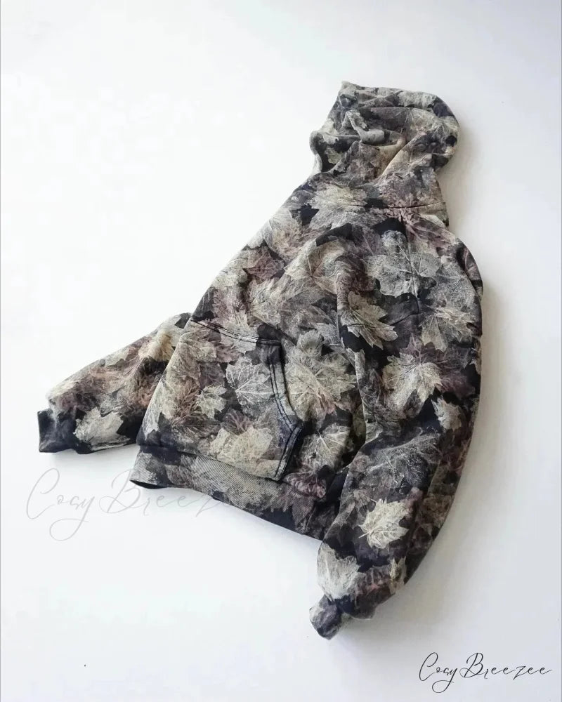 Maple Leaf Graphic Pullover Hoodie hoodies-241228