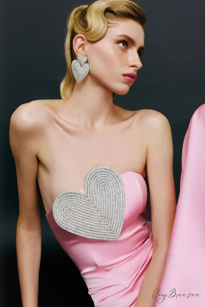 Marchesa Strapless Graceful Maxi Dress