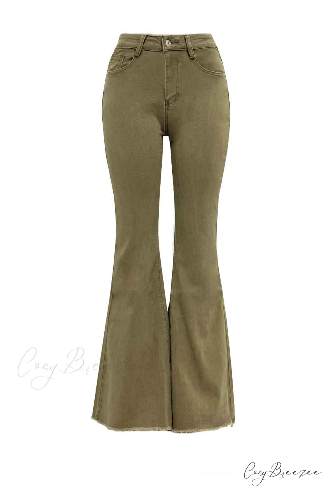 Mid Retro Flared Denim Rise Jeans