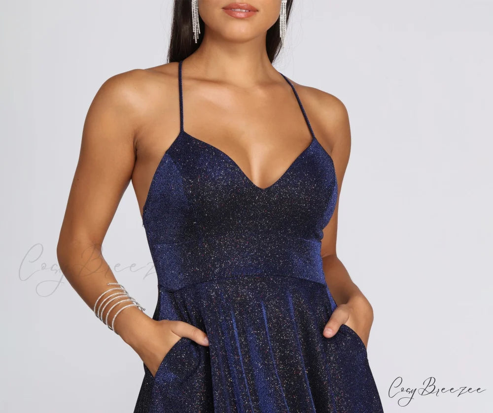 Midnight Sparkle Stylish Skater Dress
